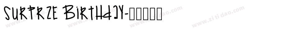 Surprze Birthday字体转换